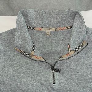 Burberry London quarter zip crew neck